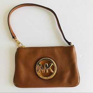 Michael Kors leather wristlet wallet